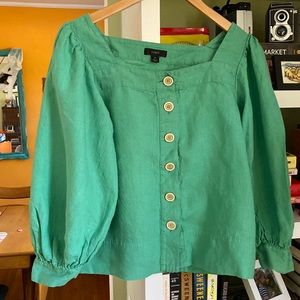 J. Crew boho style linen shirt